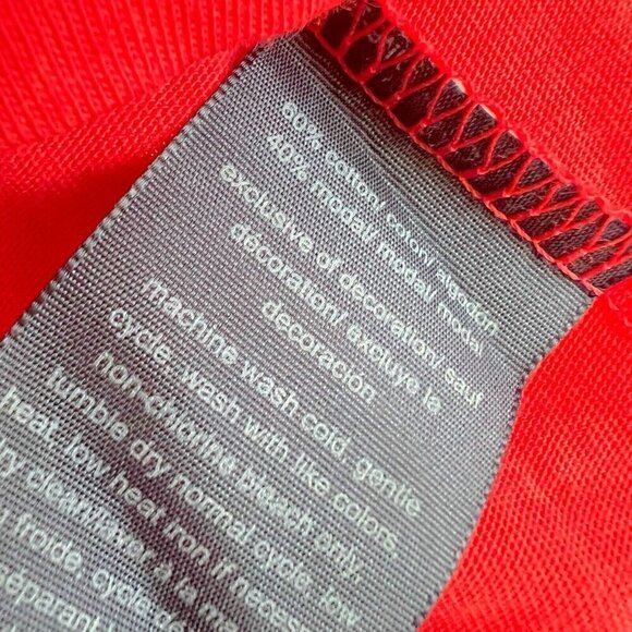 MODAL knit Top Smocked Puff Sleeve Square Neck Top pink Tommy Hilfiger NWT - Picture 9 of 9